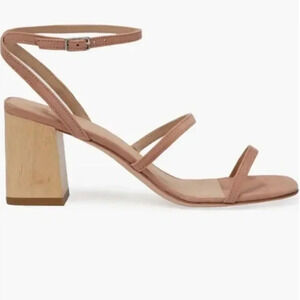 New! Black Suede Studio Heeled Ankle Strap Sandals EU 41